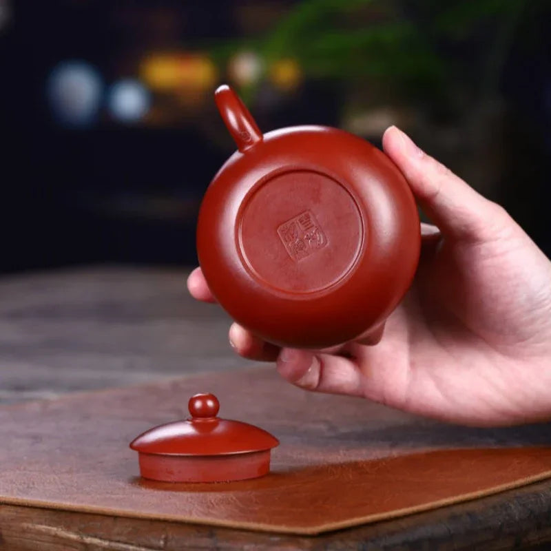 Yixing Zisha Teapot [Xishi Pot] (Dahongpao - 240ml) - YIQIN TEA HOUSE | yiqinteahouse.com | 200-300ml, teapot, teaware, zisha teapot