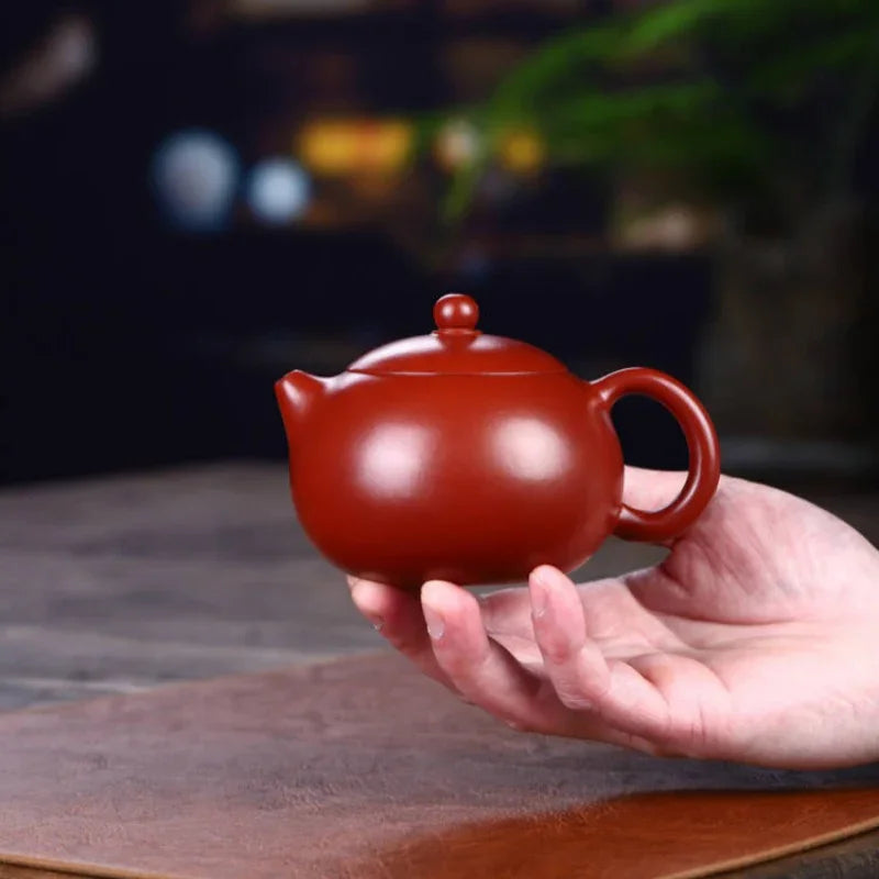 Yixing Zisha Teapot [Xishi Pot] (Dahongpao - 240ml) - YIQIN TEA HOUSE | yiqinteahouse.com | 200-300ml, teapot, teaware, zisha teapot