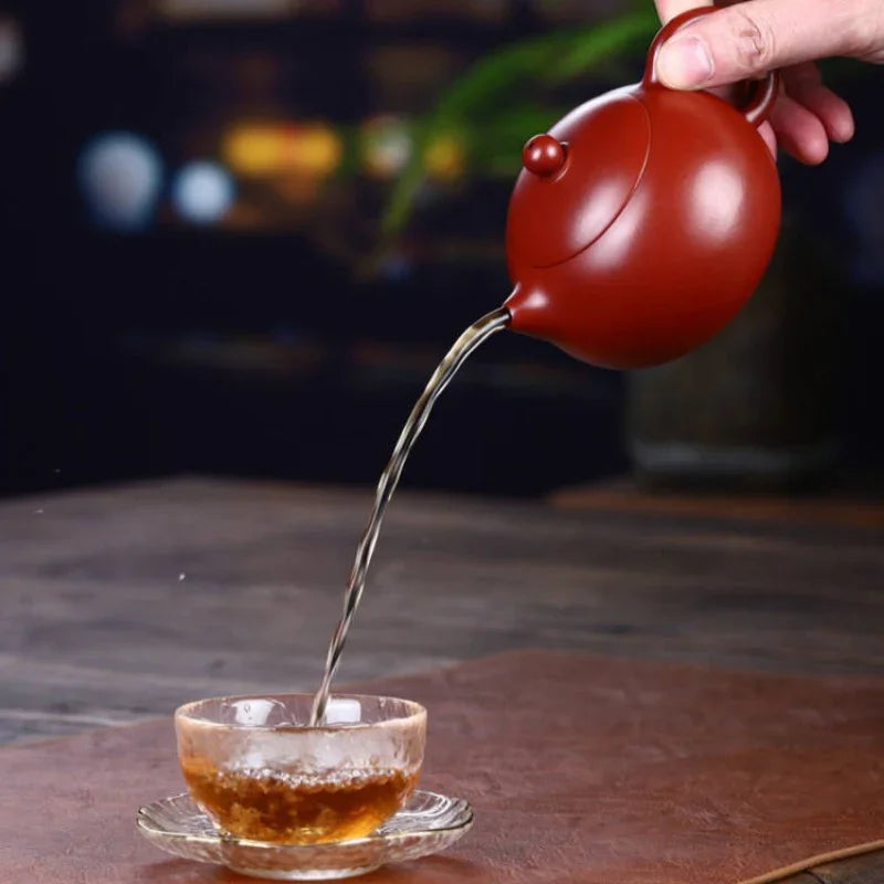 Yixing Zisha Teapot [Xishi Pot] (Dahongpao - 240ml) - YIQIN TEA HOUSE | yiqinteahouse.com | 200-300ml, teapot, teaware, zisha teapot