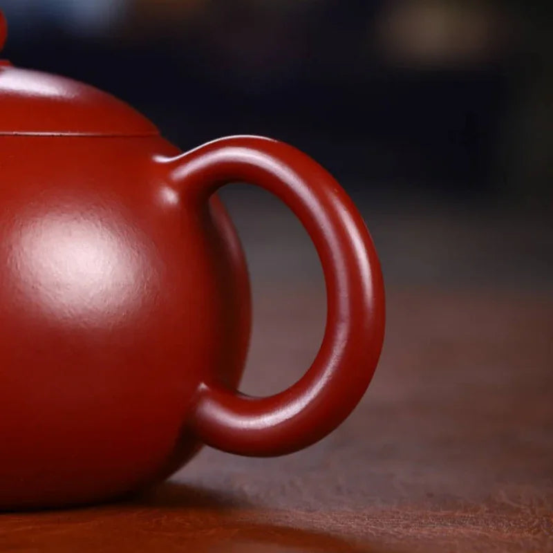 Yixing Zisha Teapot [Xishi Pot] (Dahongpao - 240ml) - YIQIN TEA HOUSE | yiqinteahouse.com | 200-300ml, teapot, teaware, zisha teapot