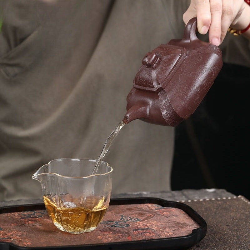 Théière Yixing Zisha entièrement faite à la main [Ju Fu] (Zi Ni - 450 ml)