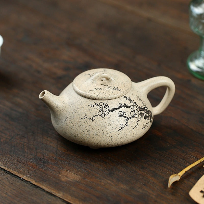 Yixing Zisha Teapot [An Xiang Jiangzhou Shi Piao 暗香景舟石瓢] (Bai Duan - 250ml)