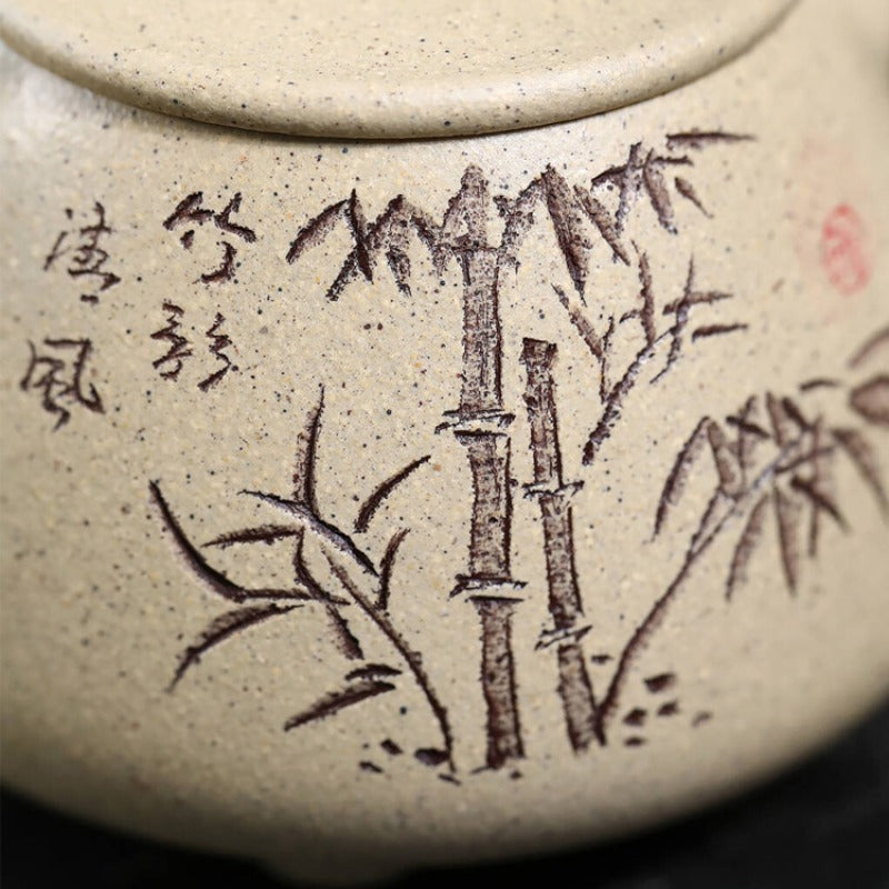 Full Handmade Yixing Zisha Teapot [Gao Shi Piao Pot] (Bensan Lu Ni - 200ml)
