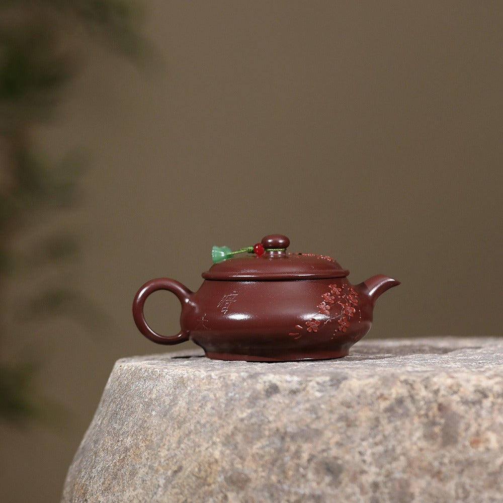 宜興紫砂　梅花壷 宜興紫砂一廠-梅花報春壺-周金華| 茶說壺途-宜興紫砂壺收藏