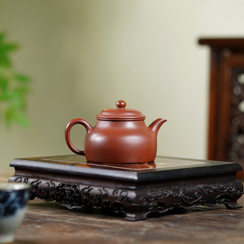 Yixing Zisha Teapot [Pan Hu] (Long Xue Sha - 140ml)