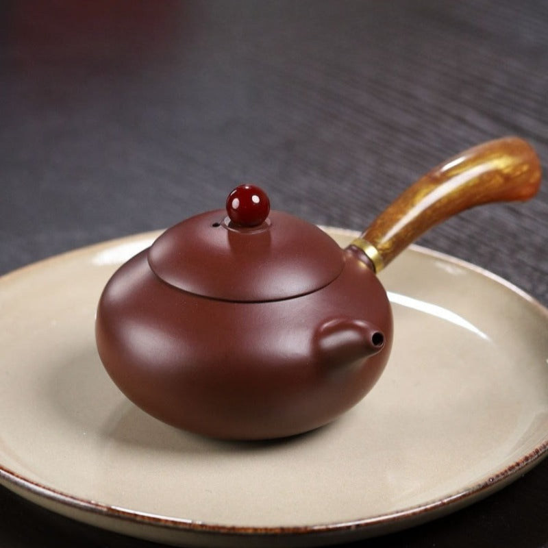 Yixing-Zisha-Teekanne [Tang Yu Wendan] (Zi Zhu Ni/Dahongpao - 200 ml)