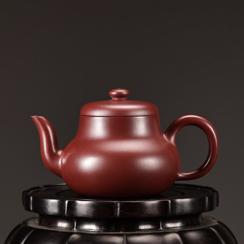全手工宜兴紫砂茶壶 [君德壶] (龙血砂 - 150ml)