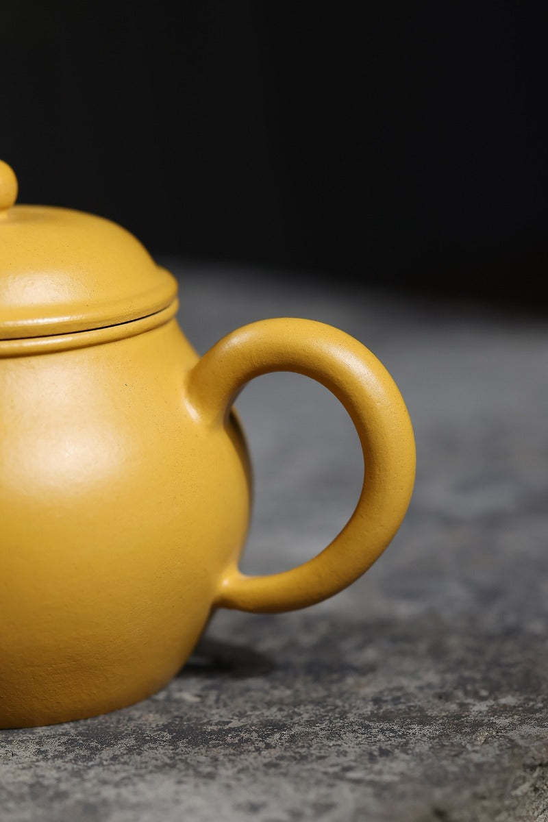 Yixing Zisha Teapot [Shui Ping] (Huangjin Zhu Ni - 150ml)
