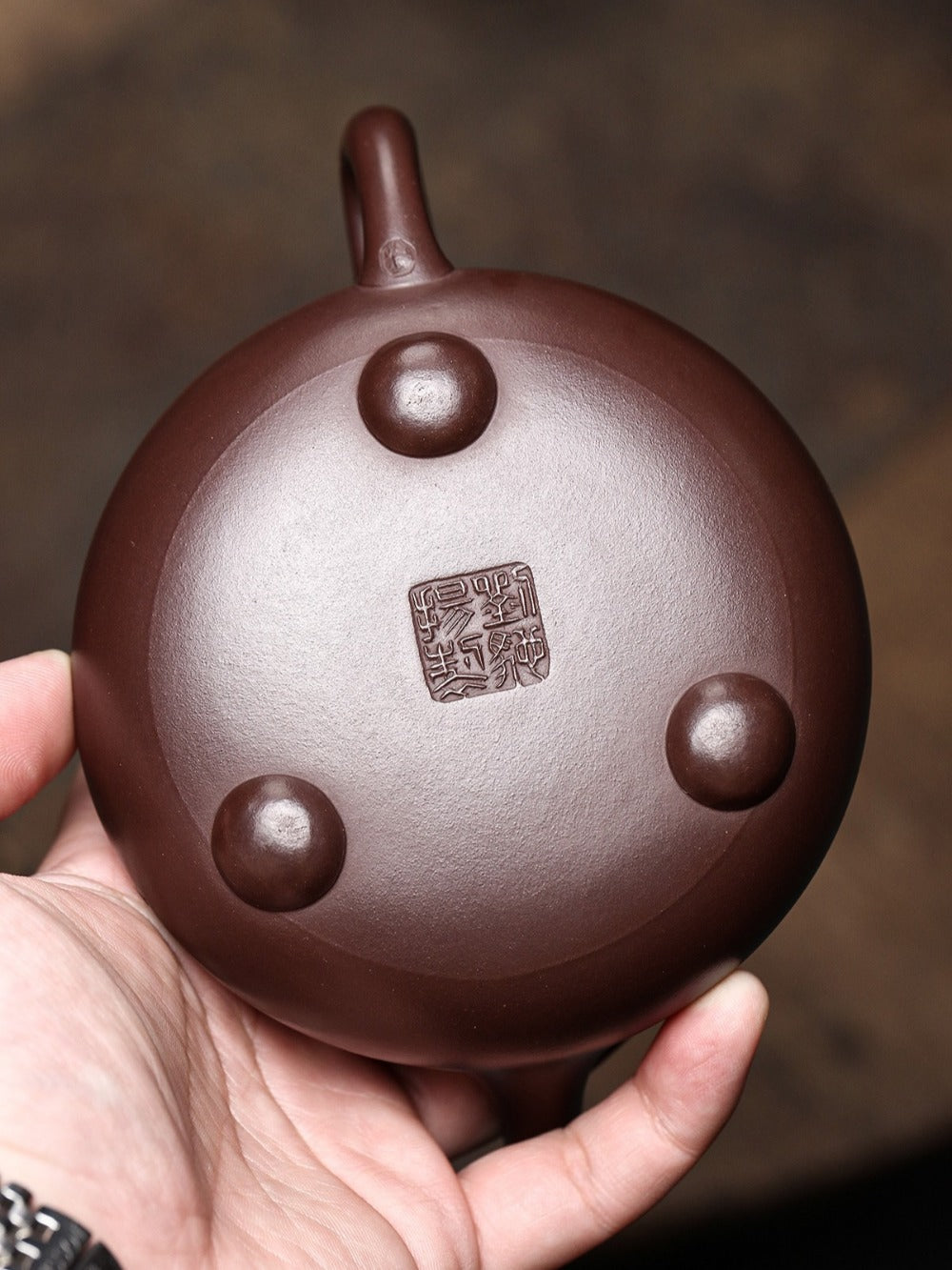 Théière Yixing Zisha entièrement faite à la main [Pot Jingzhou Shi Piao] (Zi Ni - 300 ml)