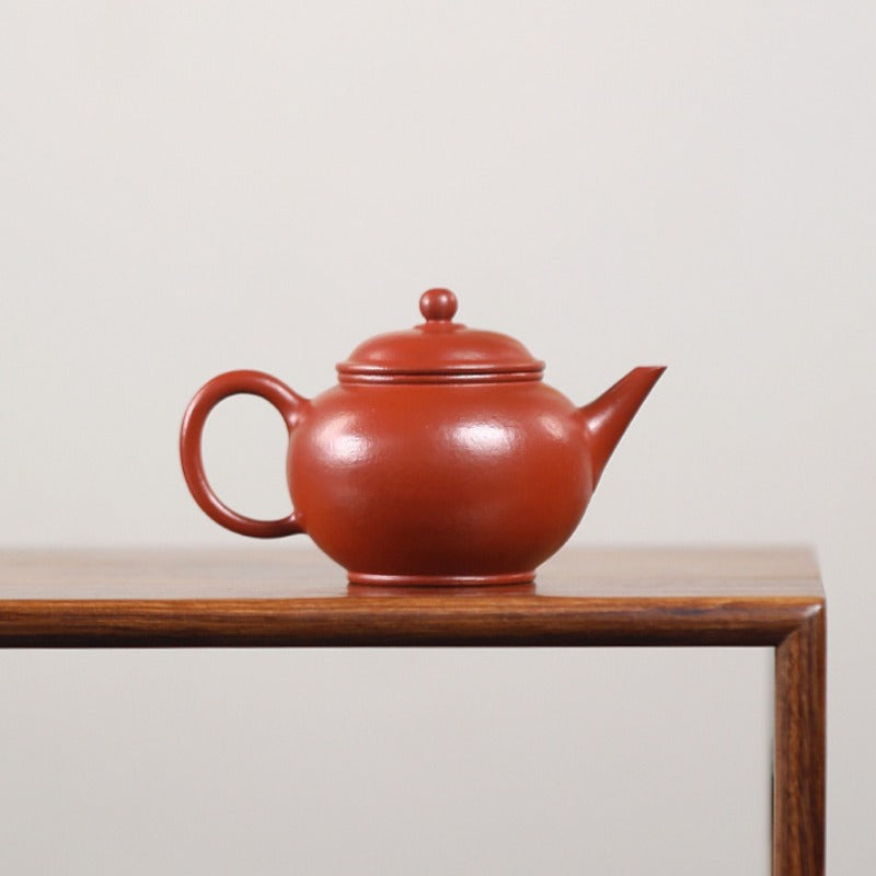 Yixing Zisha Teapot [Shui Ping] (Wrinkled Skin Zhu Ni - 95ml)