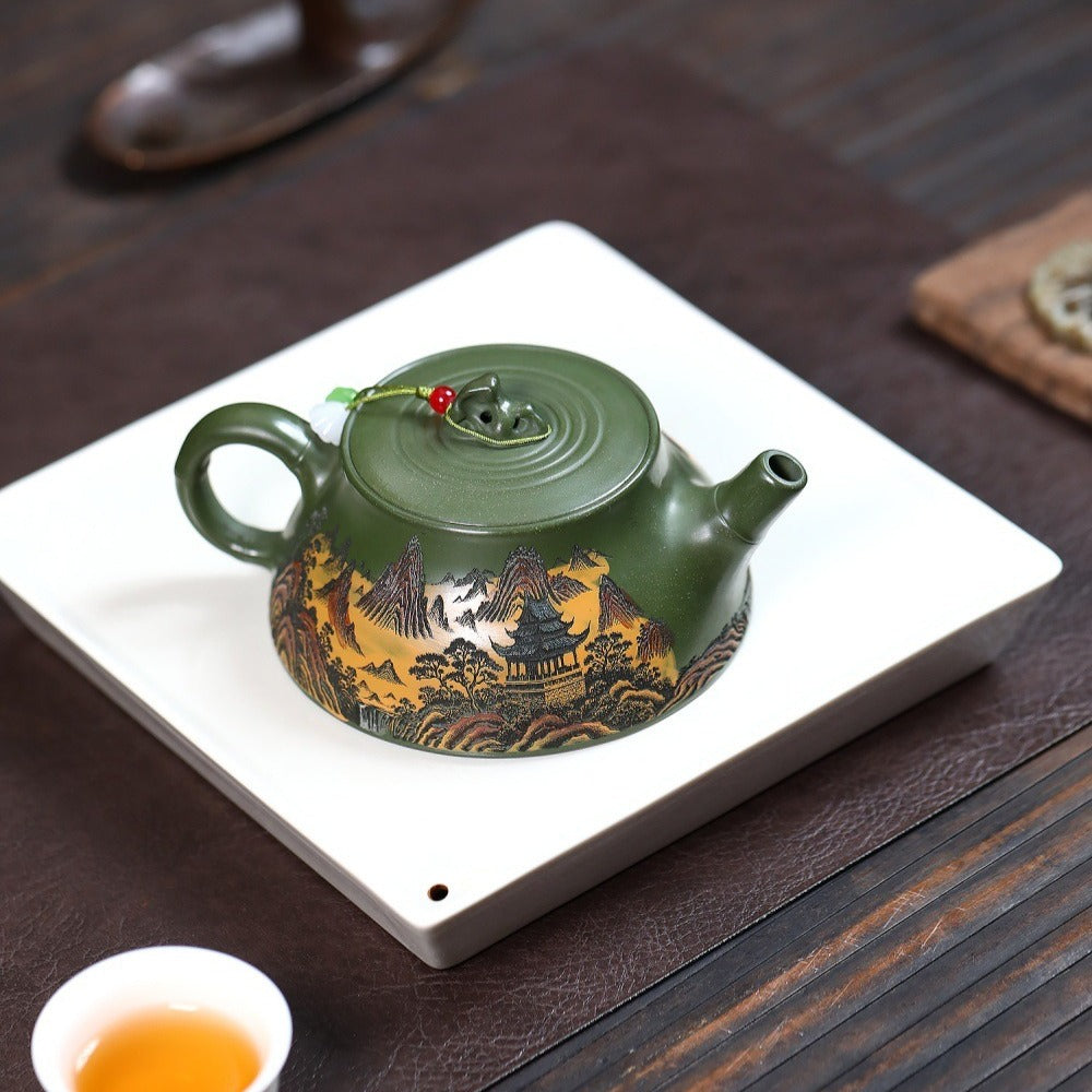 Yixing Zisha Teapot [Mountains & Rivers] (Lu Ni - 230ml)