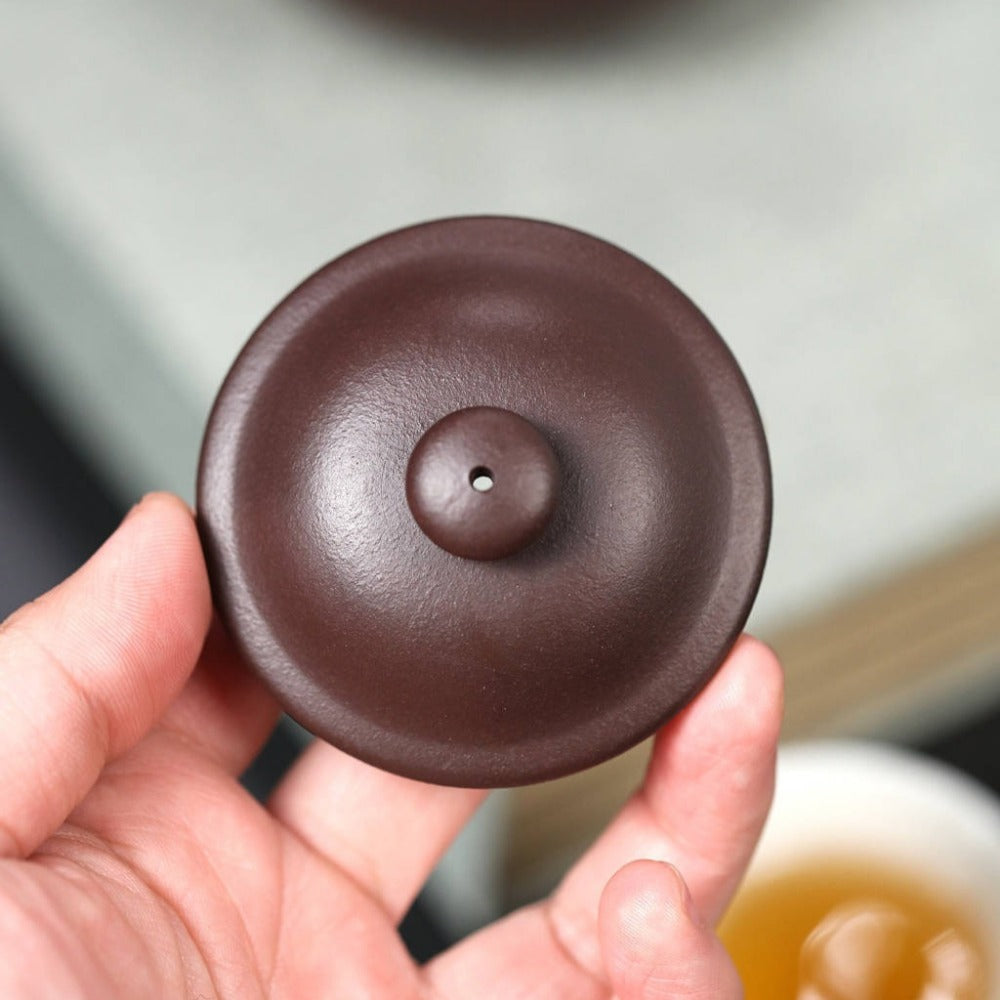 全手工宜兴紫砂茶壶 [莲子壶] (紫泥 - 350ml)