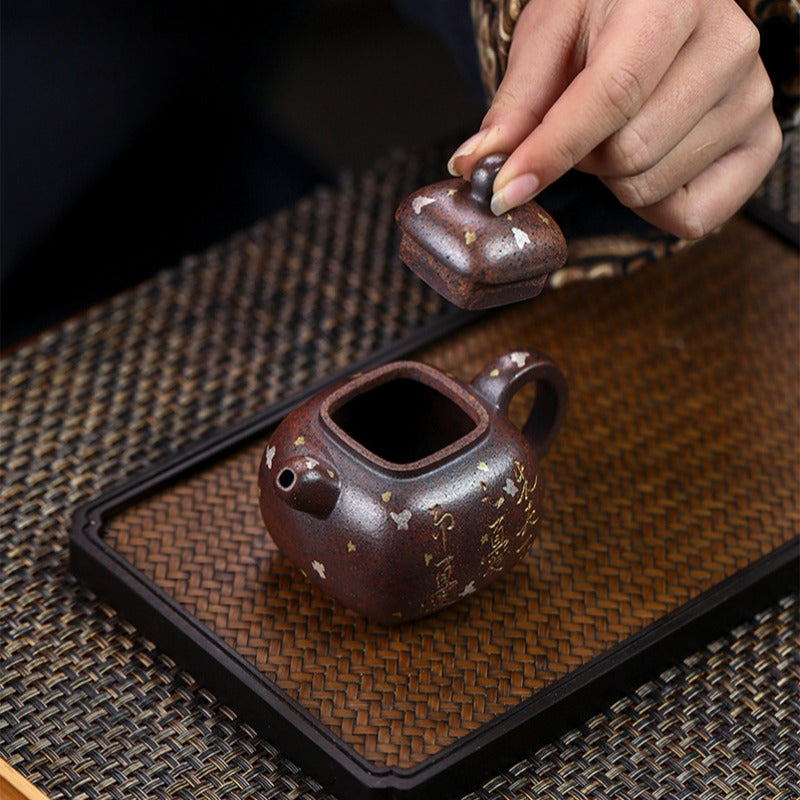 Teko Yixing Zisha Buatan Tangan [Pao Zun Pot] (Duan Ni yang Dibakar dengan Kayu Bakar - 130ml)