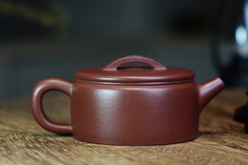 Théière Yixing Zisha entièrement faite à la main [Pot Hanwa] (Di Cao Qing - 110 ml)