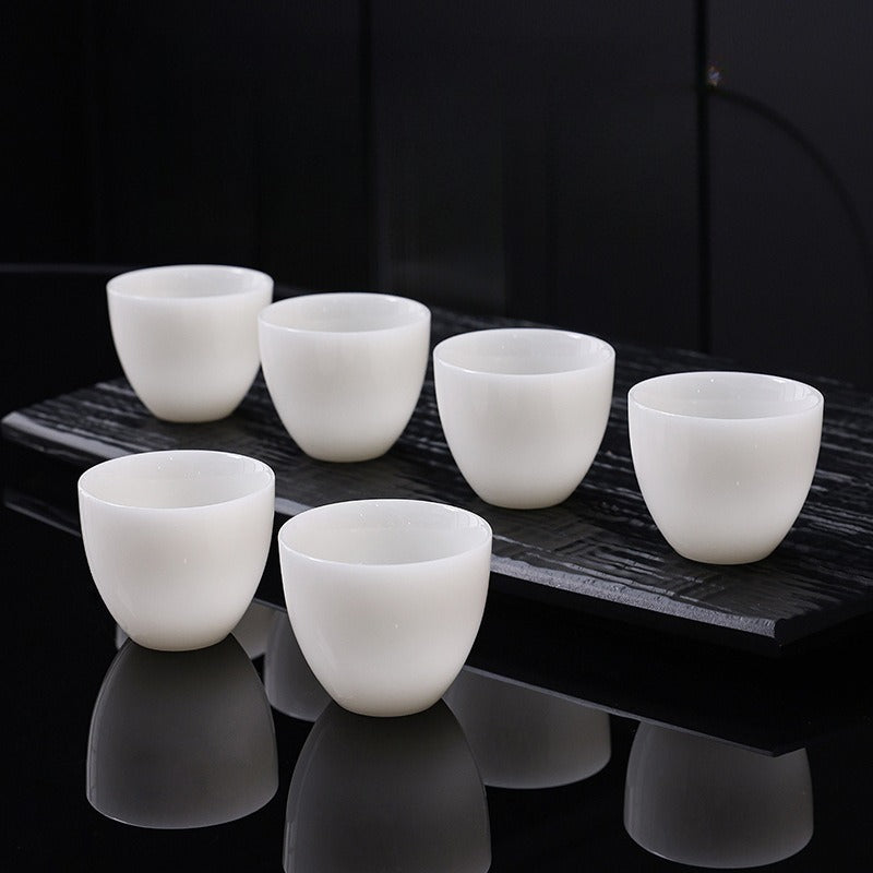 Eisjade-Weißporzellan glasiert kleine Teetasse 30-65ml