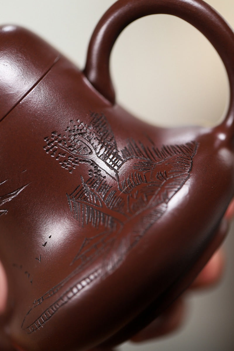 Yixing Zisha Teapot [Si Ting Pot] (Zi Zhu Ni - 170ml)