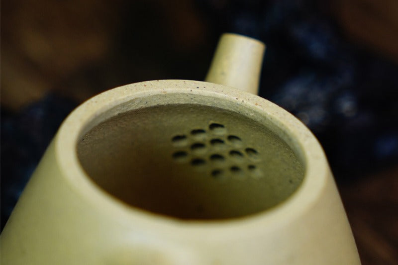Théière Yixing Zisha entièrement faite à la main [Pot Gao Shi Piao] (Bensan Lu Ni - 210 ml)