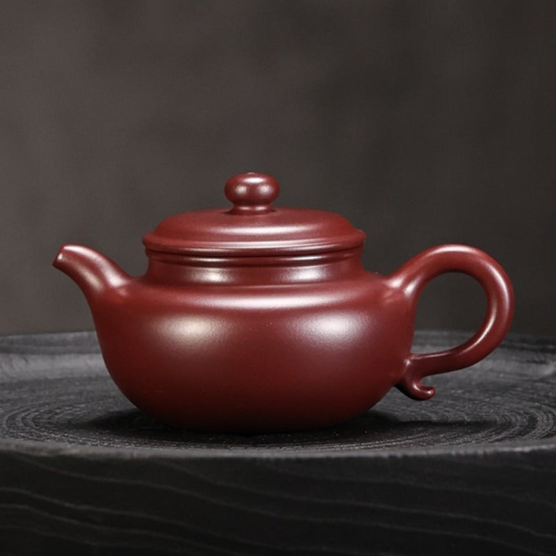 Théière Yixing Zisha entièrement faite à la main [Pot Fanggu] (Long Xue Sha - 160ml)