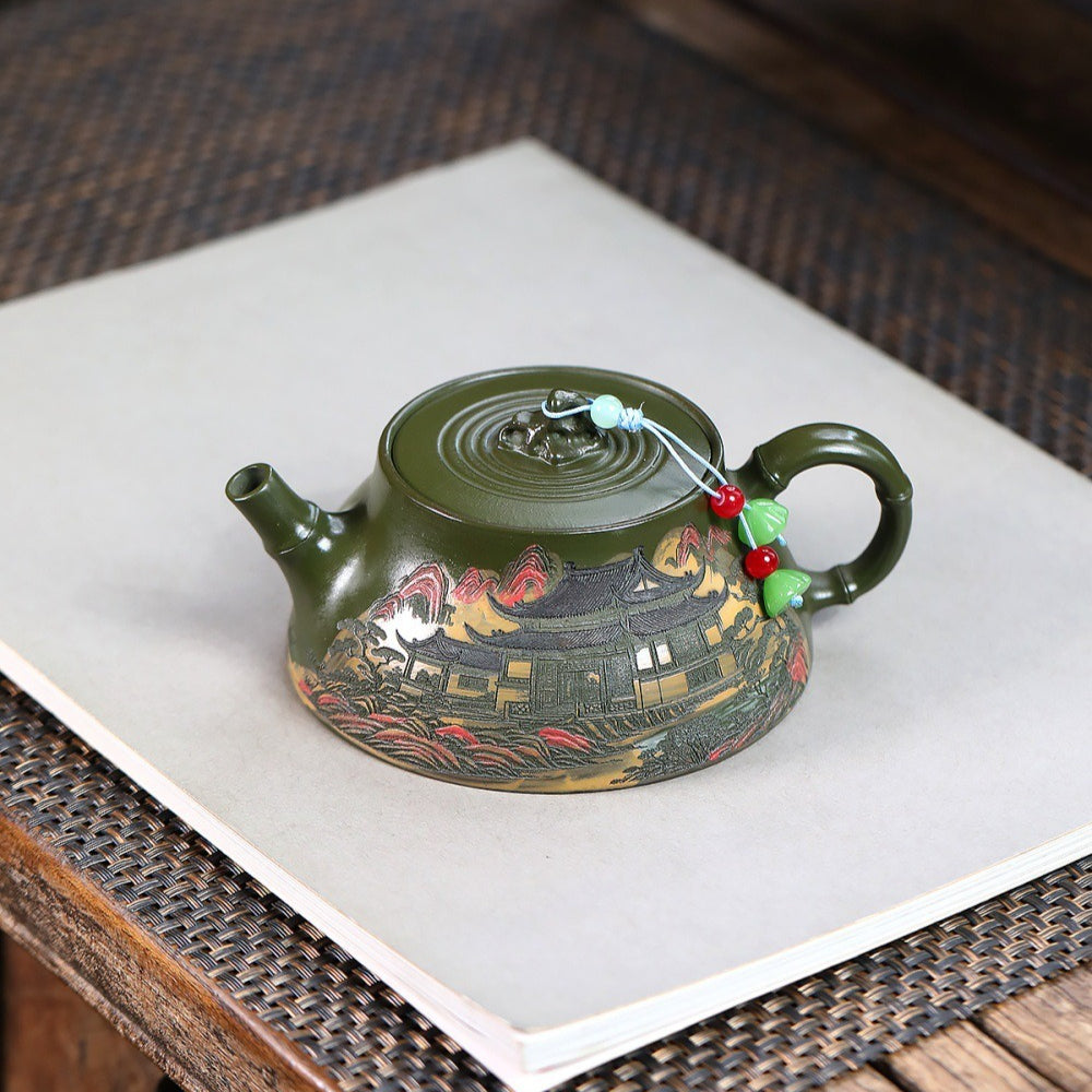 Yixing Zisha Teapot [Jiangnan Chun Yun] (Lu Ni - 170ml)