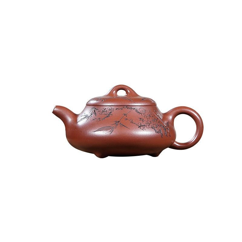 Vollständig handgefertigte Yixing-Zisha-Teekanne [Hantang Shi Piao] (Di Cao Qing - 280 ml)