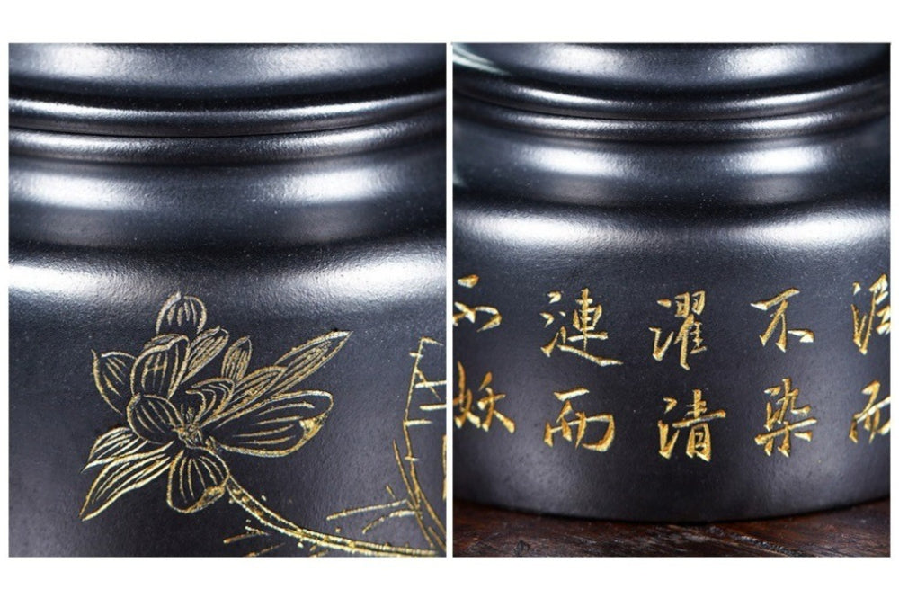 Full Handmade Yixing Zisha Teapot [De Zhong] (Hei Ni - 300ml)