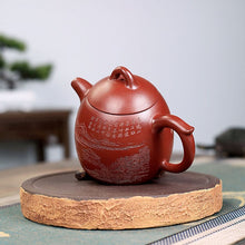 Load image into Gallery viewer, Yixing Zisha Teapot [Shanshui Qin Quan 山水秦权] (Hong Qing Shui Ni - 300ml)
