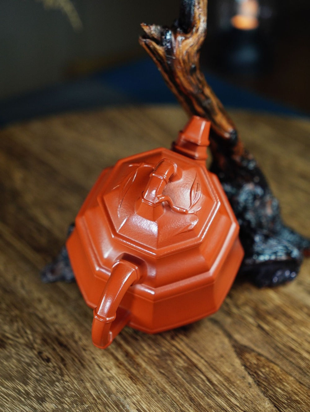 Full Handmade Yixing Zisha Teapot [Bafang Zhu Ding Pot] (Zhu Ni - 300ml)