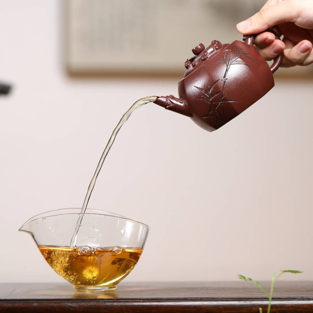 Full Handmade Yixing Zisha Teapot [Bamian Linglong Pot] (Zi Ni - 200ml)