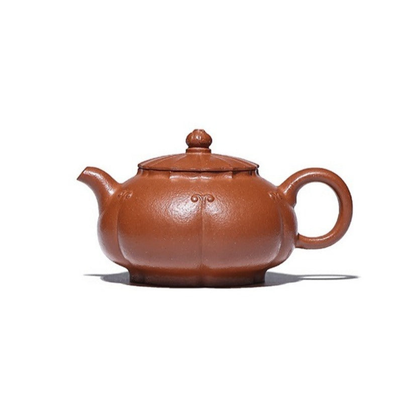全手工宜兴紫砂茶壶 [锦绣西施] (朱砂朱泥 - 150ml)