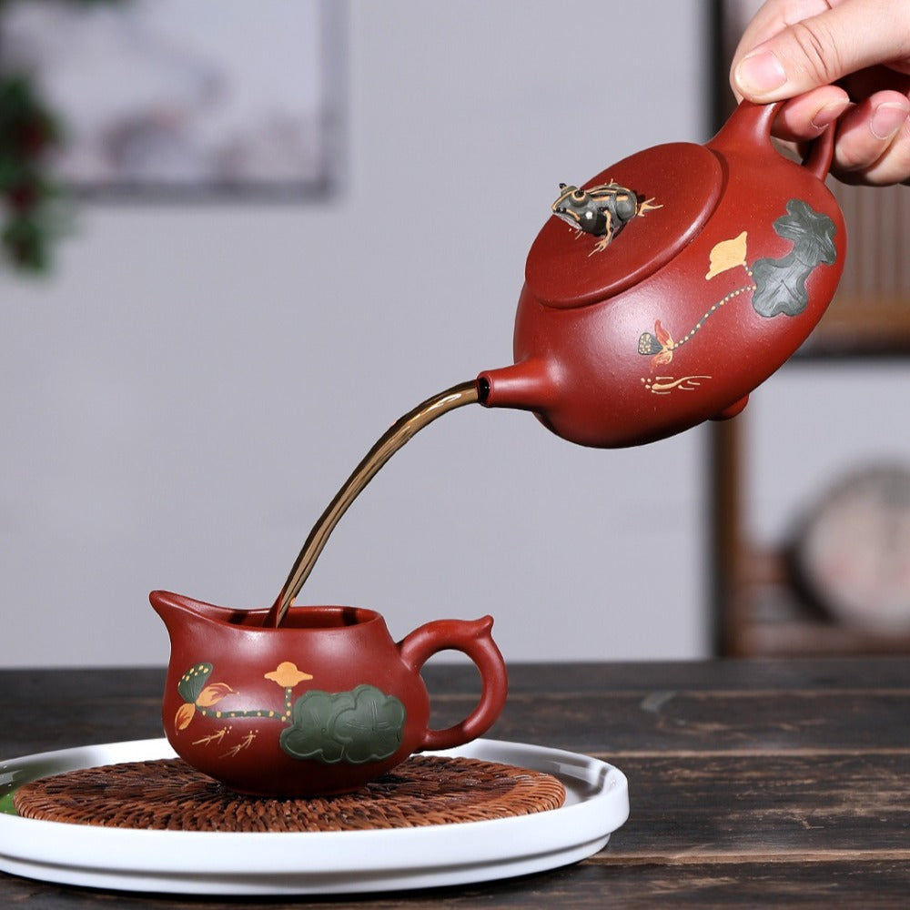 Service à thé Yixing Zisha [Étang de lotus au clair de lune] (Dahongpao - 260 ml)