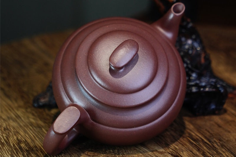 Théière Yixing Zisha entièrement faite à la main [Pot Shang Xin Qiao] (Di Cao Qing - 260 ml)