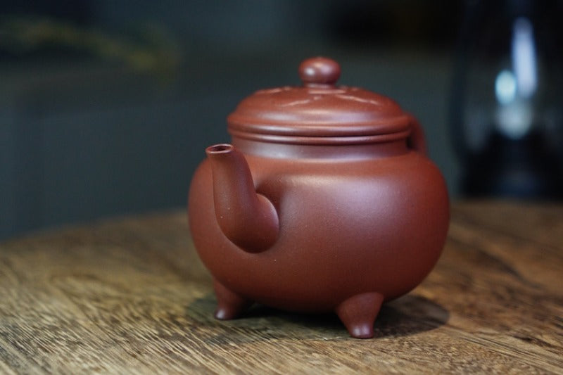 Théière Yixing Zisha entièrement faite à la main [Dabin Ruyi] (Di Cao Qing - 200 ml)