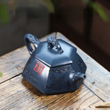 Load image into Gallery viewer, Full Handmade Yixing Zisha Teapot [Huna Baifu] 1 Pot 5 Cups Set (Tian Qing Ni - 320ml)
