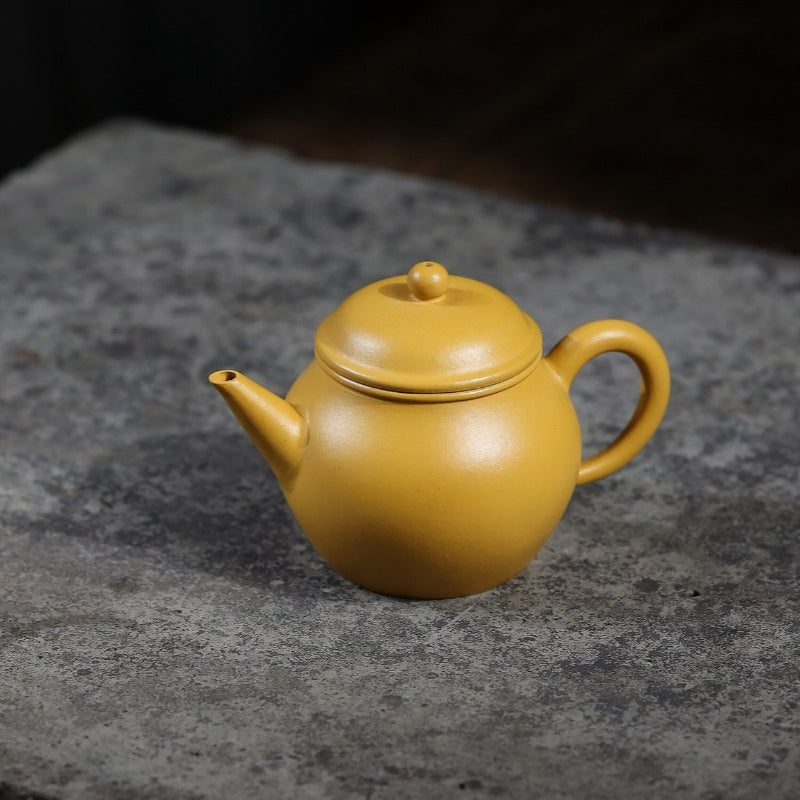 Yixing Zisha Teapot [Shui Ping] (Huangjin Zhu Ni - 150ml)