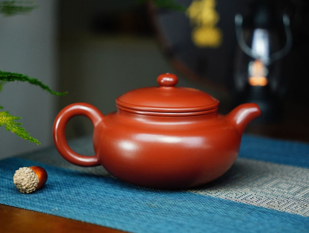 Full Handmade Yixing Zisha Teapot [Fanggu Pot] (Dahongpao - 320ml)