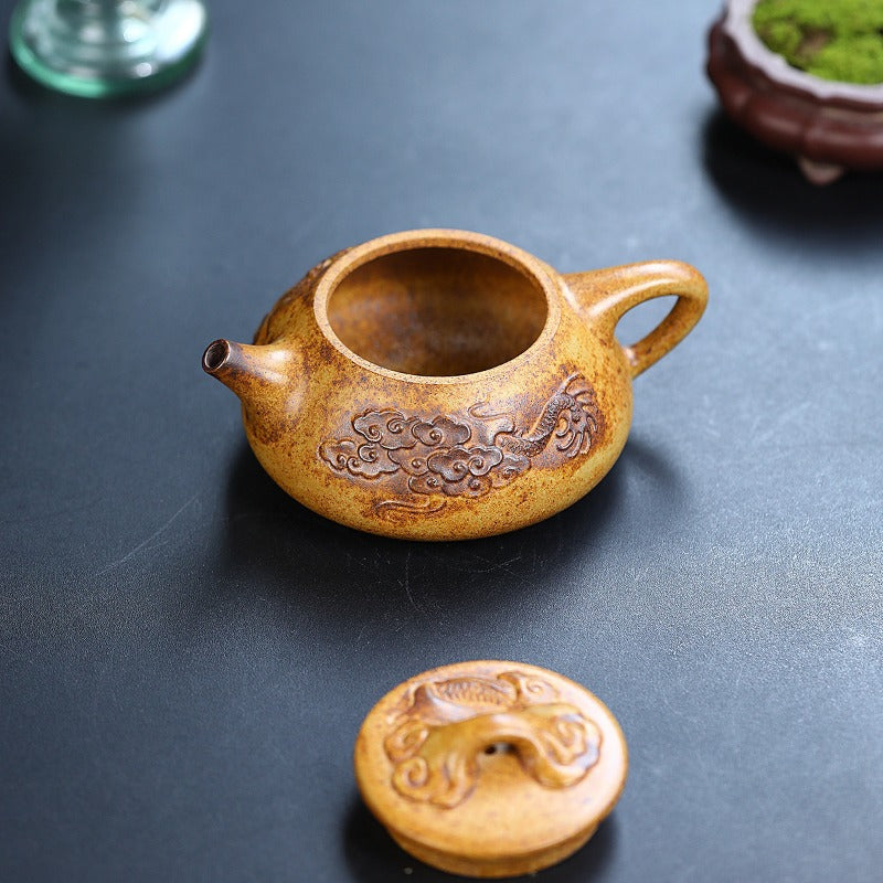 Yixing Zisha Teapot [Dragon Shi Piao] (Longgu Jin Sha - 310ml)