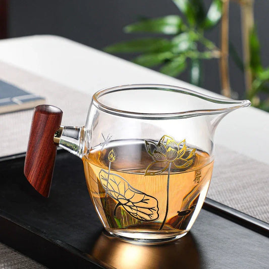 Flora Glass Fair Cup with Stainless Steel Stainer 350ml