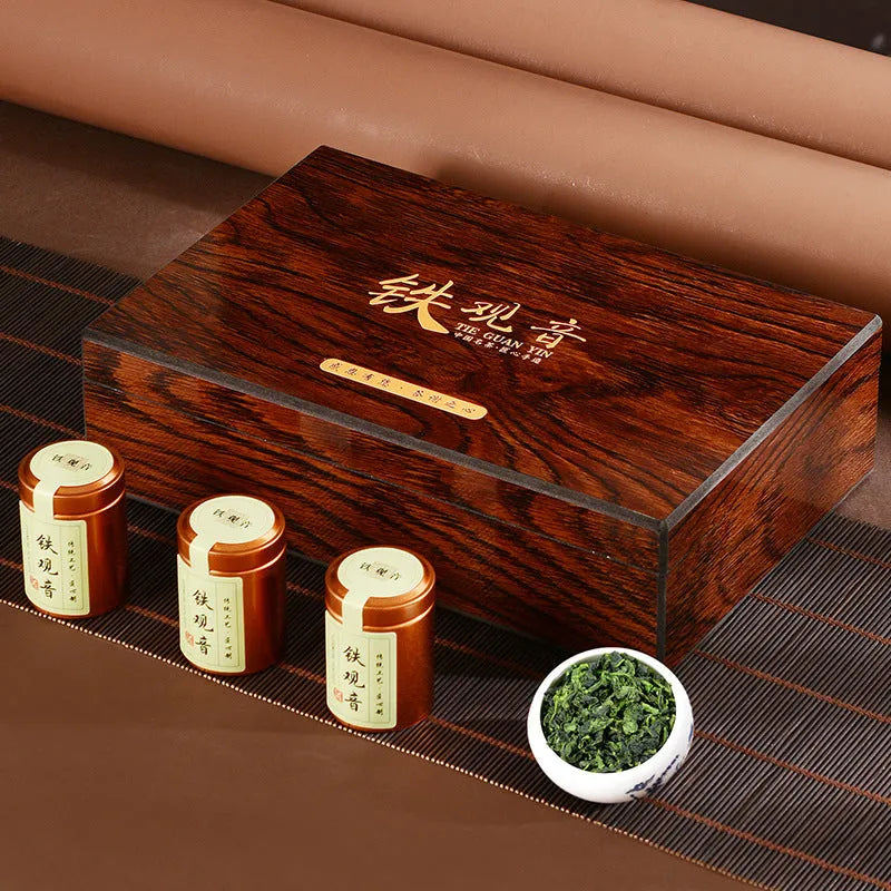 Fujian Anxi [Tie Guan Yin] Strong Flora Aroma Small Cannd Gift Box Set 240g - YIQIN TEA HOUSE | yiqinteahouse.com | gift, oolong tea, tea, tie guan yin, tin