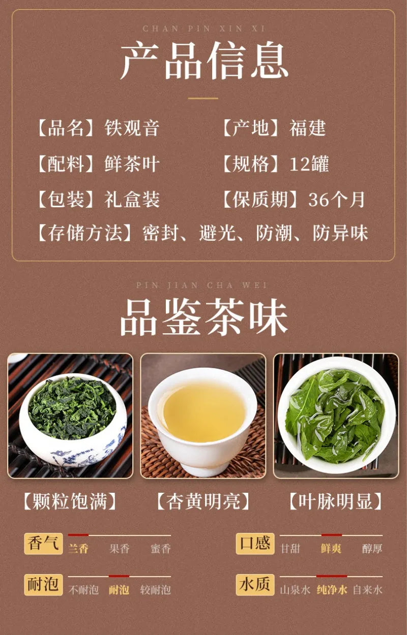 Fujian Anxi [Tie Guan Yin] Strong Flora Aroma Small Cannd Gift Box Set 240g - YIQIN TEA HOUSE | yiqinteahouse.com | gift, oolong tea, tea, tie guan yin, tin