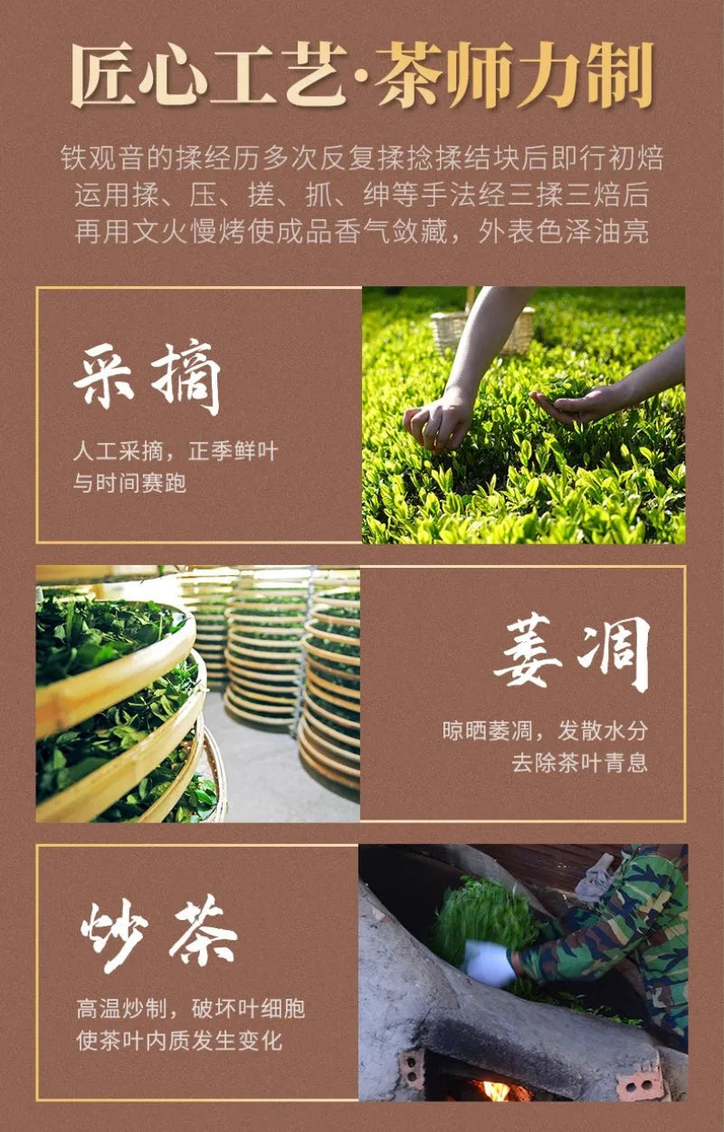 Fujian Anxi [Tie Guan Yin] Strong Flora Aroma Small Cannd Gift Box Set 240g - YIQIN TEA HOUSE | yiqinteahouse.com | gift, oolong tea, tea, tie guan yin, tin