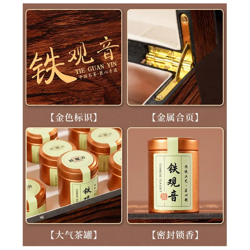 Fujian Anxi [Tie Guan Yin] Strong Flora Aroma Small Cannd Gift Box Set 240g - YIQIN TEA HOUSE | yiqinteahouse.com | gift, oolong tea, tea, tie guan yin, tin