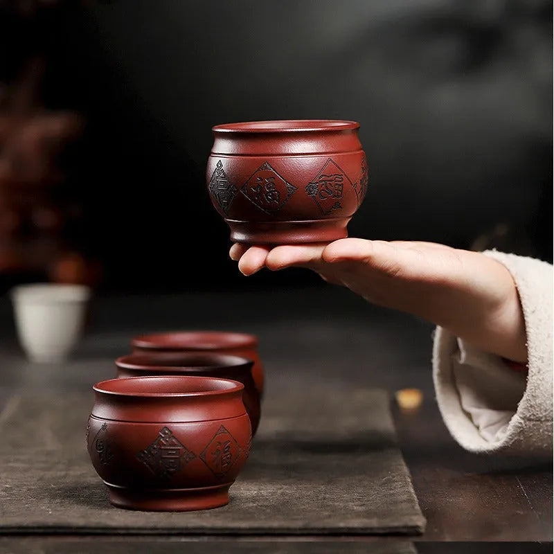 Full Handmade Yixing Zisha Master Tea Cup Fair Cup Set [Good Luck] - YIQIN TEA HOUSE | yiqinteahouse.com | fair cup, new arrival, tea cup, teaware