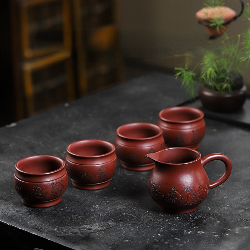 Full Handmade Yixing Zisha Master Tea Cup Fair Cup Set [Good Luck] - YIQIN TEA HOUSE | yiqinteahouse.com | fair cup, new arrival, tea cup, teaware