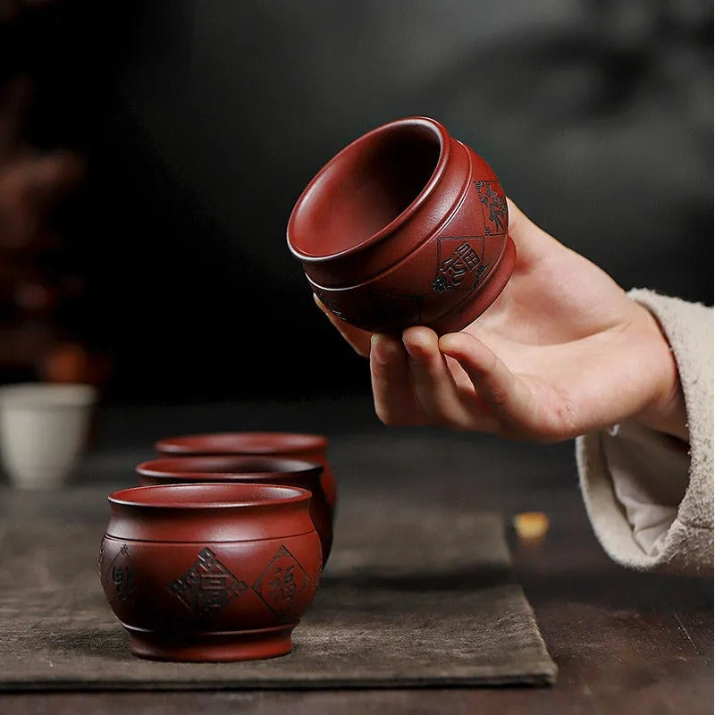 Full Handmade Yixing Zisha Master Tea Cup Fair Cup Set [Good Luck] - YIQIN TEA HOUSE | yiqinteahouse.com | fair cup, new arrival, tea cup, teaware