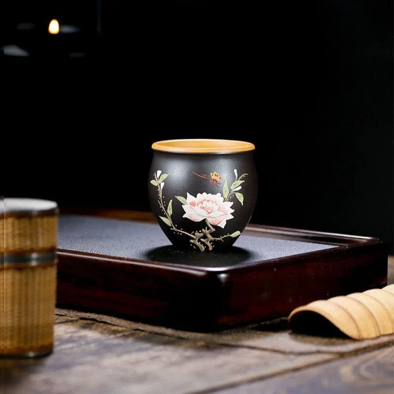 Full Handmade Yixing Zisha Master Tea Cup Gift Set [Wen Xiang]
