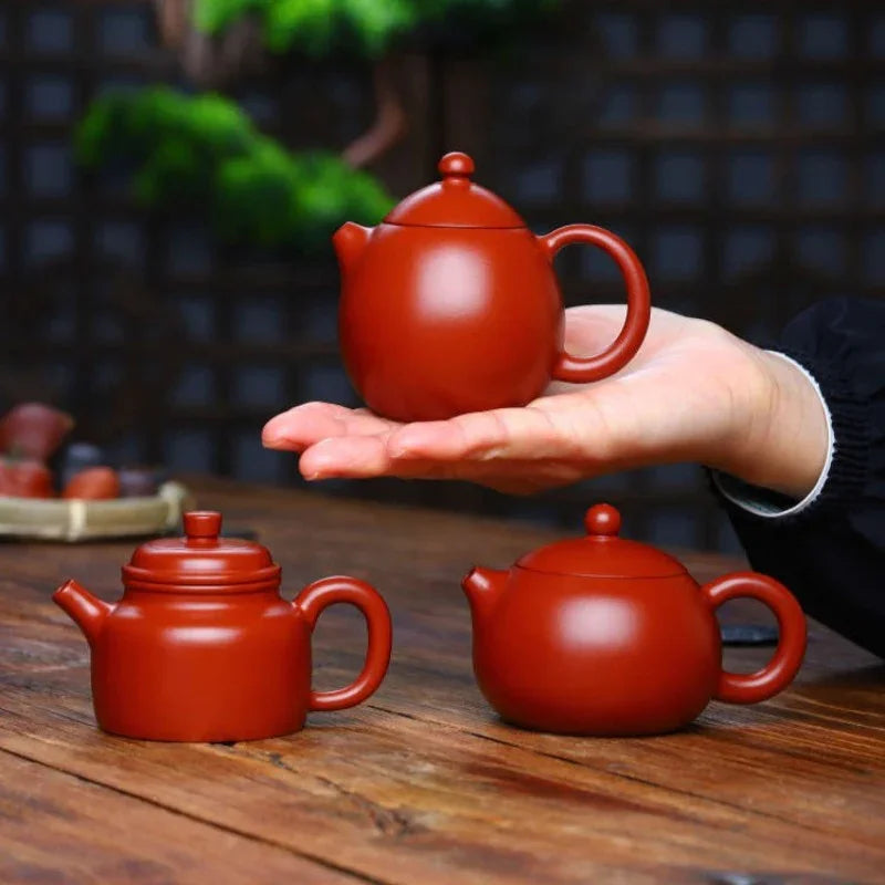 Teko Kecil Zisha Yixing Buatan Tangan Sepenuhnya [De Zhong / Xishi / Dragon Egg] (Dahongpao - 100/140/140ml)