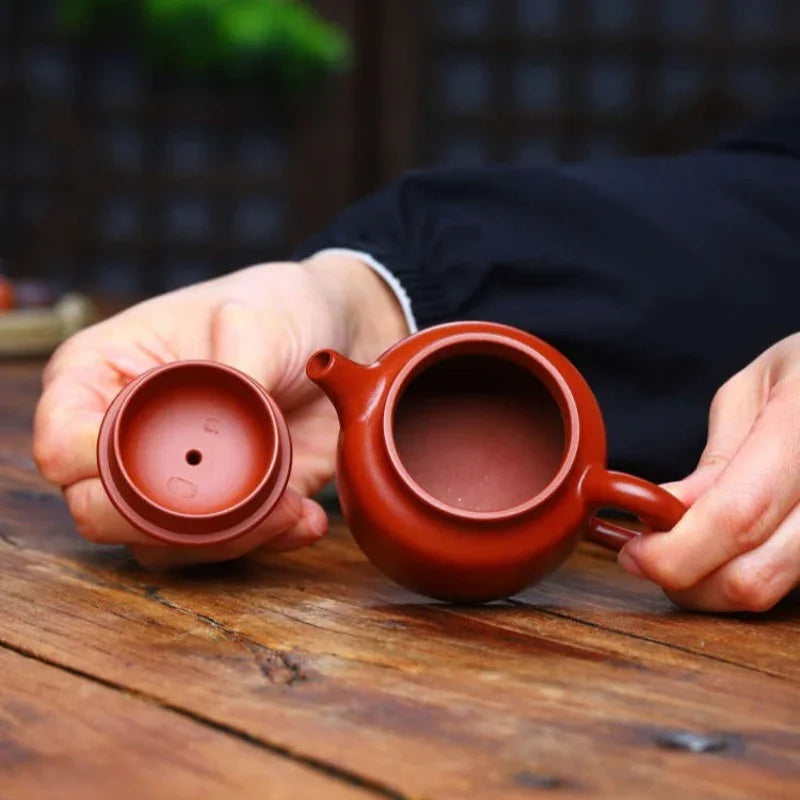 Teko Kecil Zisha Yixing Buatan Tangan Sepenuhnya [De Zhong / Xishi / Dragon Egg] (Dahongpao - 100/140/140ml)