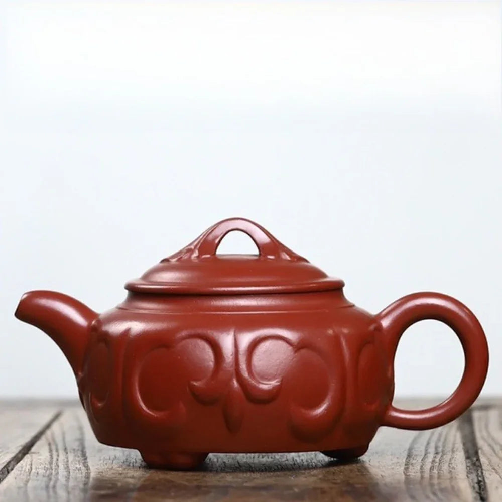 全手工宜兴紫砂茶壶 [三足如意壶] (大红袍 - 260ml)