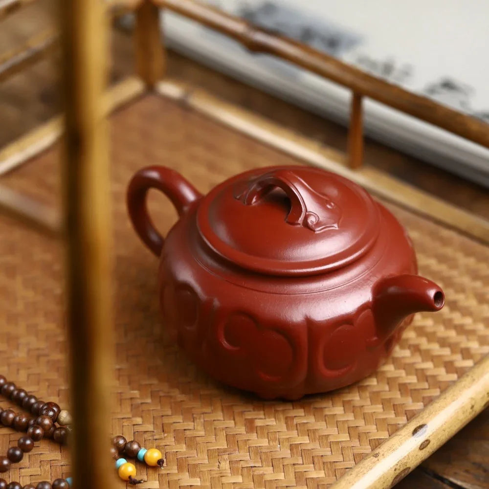 全手工宜兴紫砂茶壶 [三足如意壶] (大红袍 - 260ml)