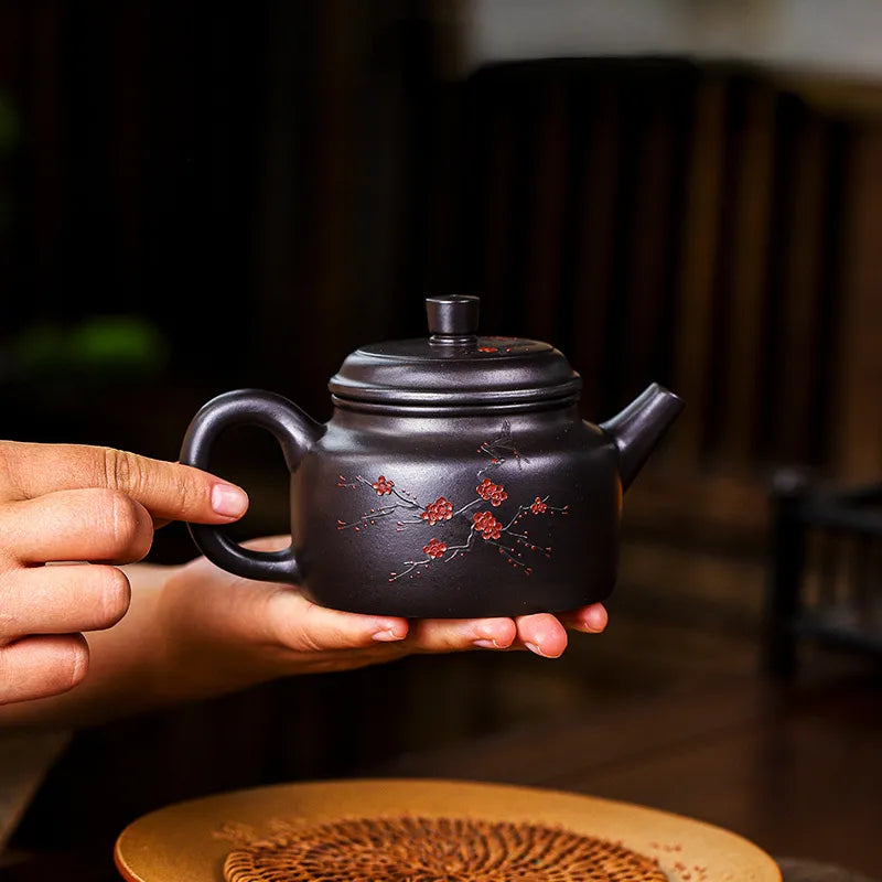 Full Handmade Yixing Zisha Teapot [An Xiang] 1 Pot 5 Cups Set (Shi Huang - 280ml) - YIQIN TEA HOUSE | yiqinteahouse.com | 200-300ml, feaware, full handmade zisha teapot, new arrival, teapot, teaware set